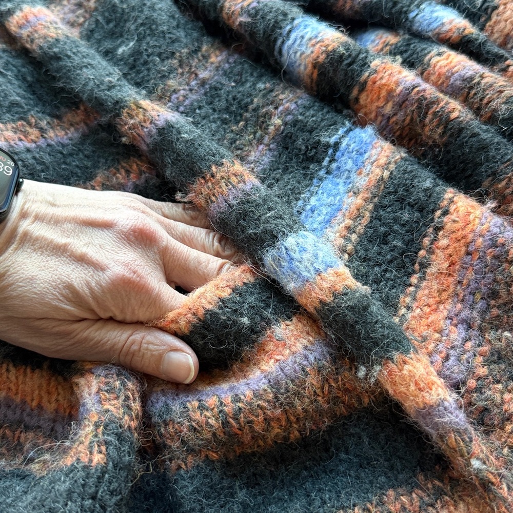 Free People Oversized Striped Alpaca Open Cardigan Medium - Picture 7 of 11